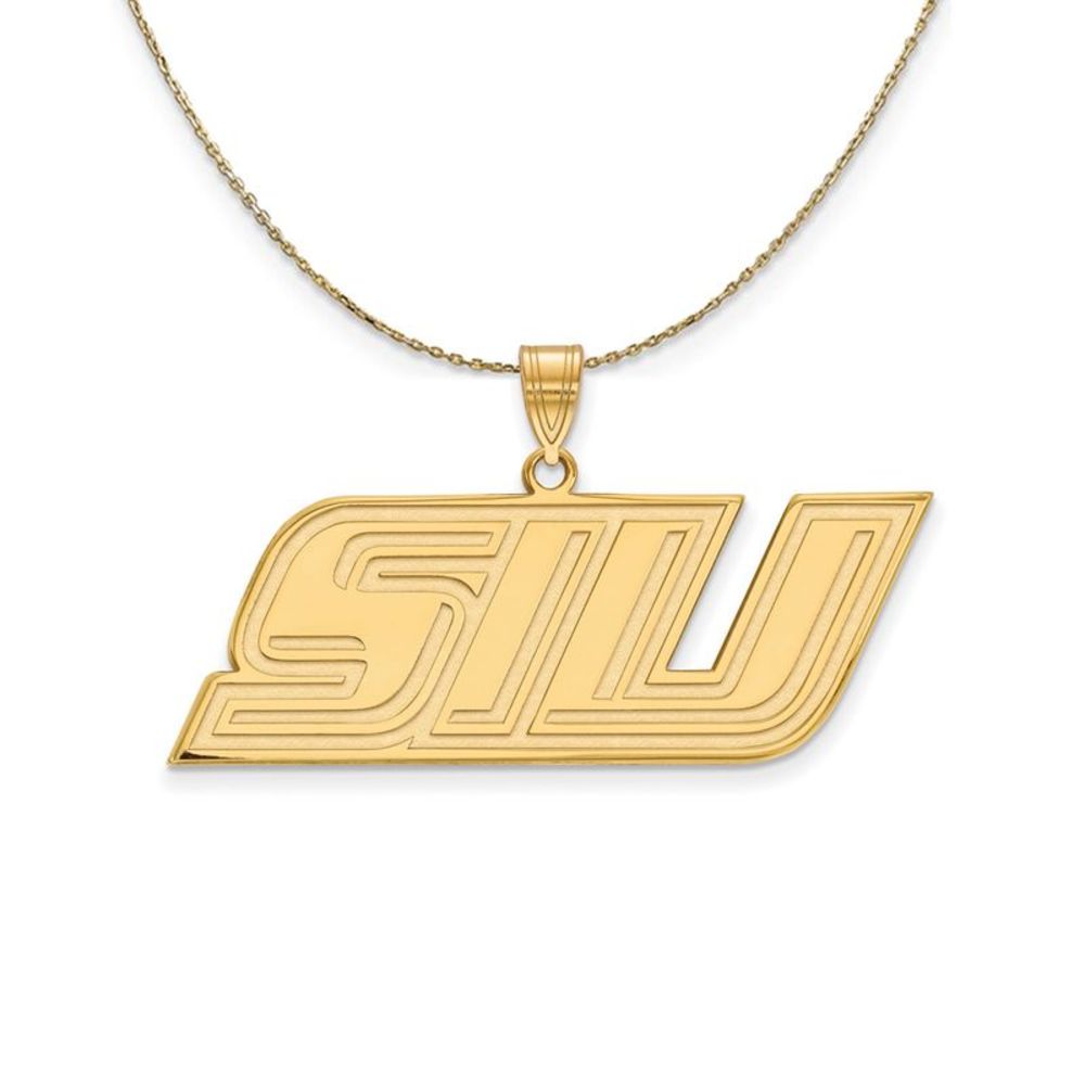 14k Yellow Gold Southern Illinois U. Md "SIU' Necklace - 22 Inch